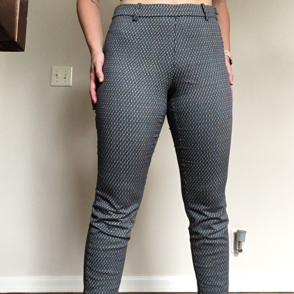 Blue and Black Patterned Pant